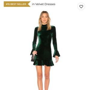 Lovers + Friends Simone Dress in Emerald